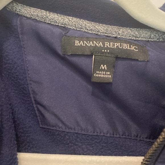 Banana republic navy quilted and fleece jacket - Picture 2 of 5